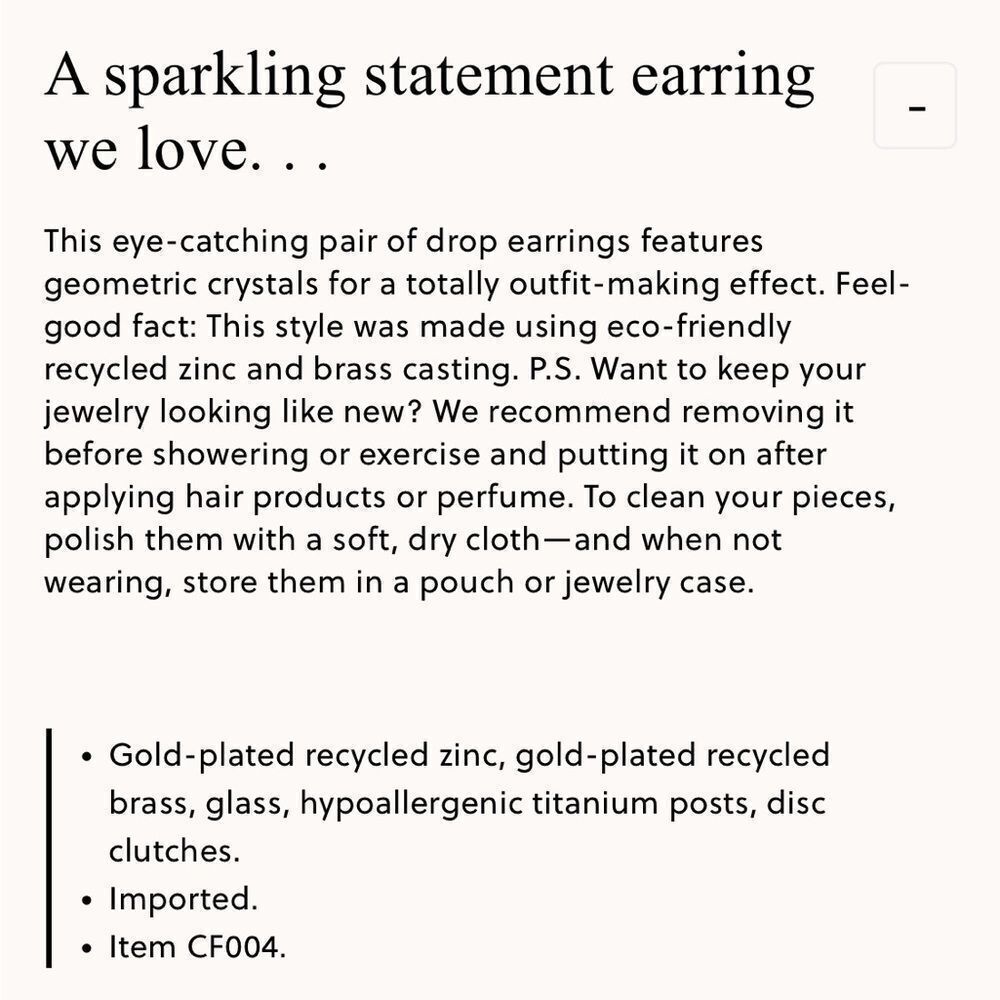 J. Crew Geometric Sparkle Drop Earrings. NWT. - Picture 4 of 7
